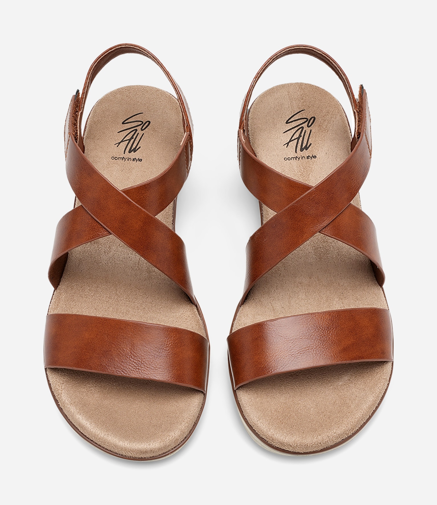 SO ALL, Sandaler med remmar Bruna