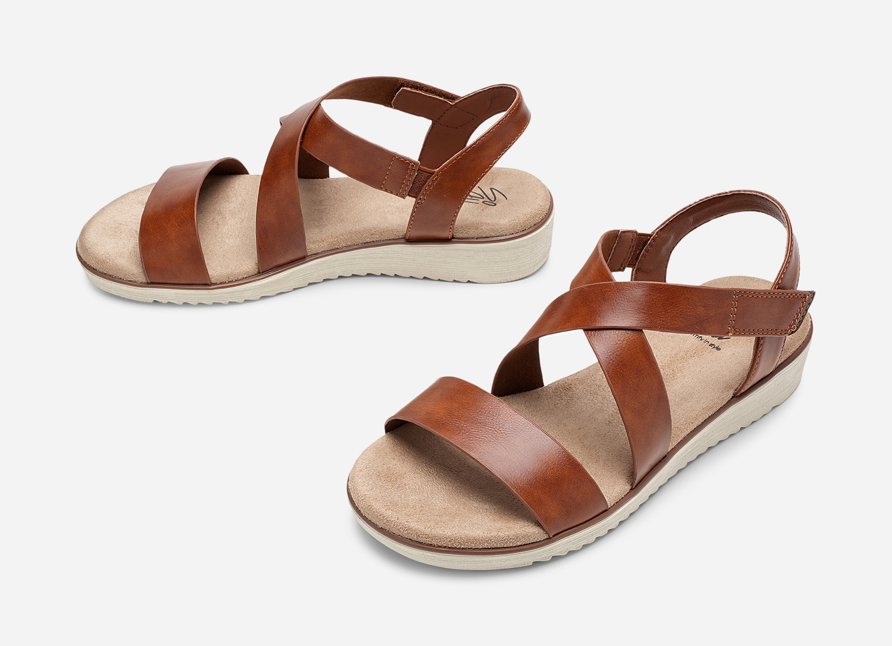SO ALL, Sandaler med remmar Bruna
