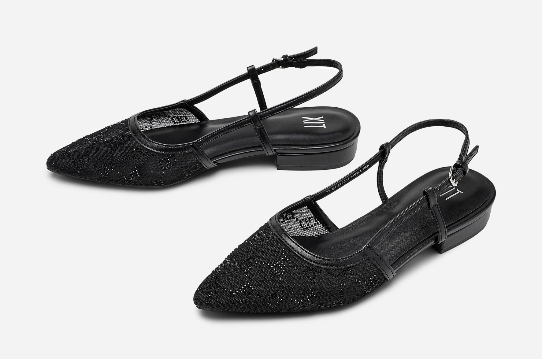 XIT, Ballerinaskor med slingback Svarta