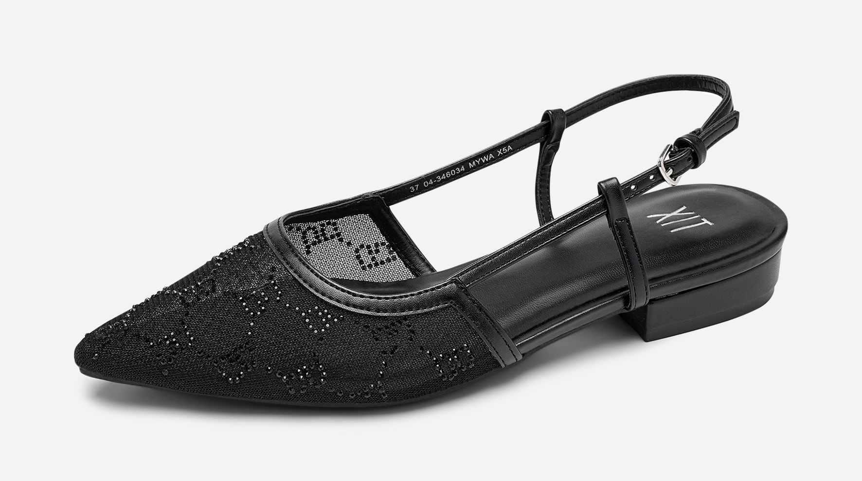 XIT, Ballerinaskor med slingback Svarta