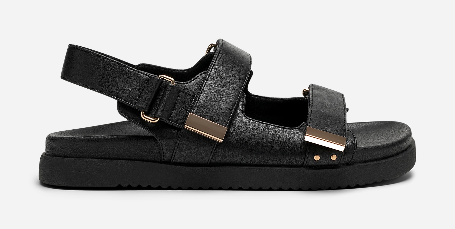 ATTITUDE, Sandaler med remmar Svarta