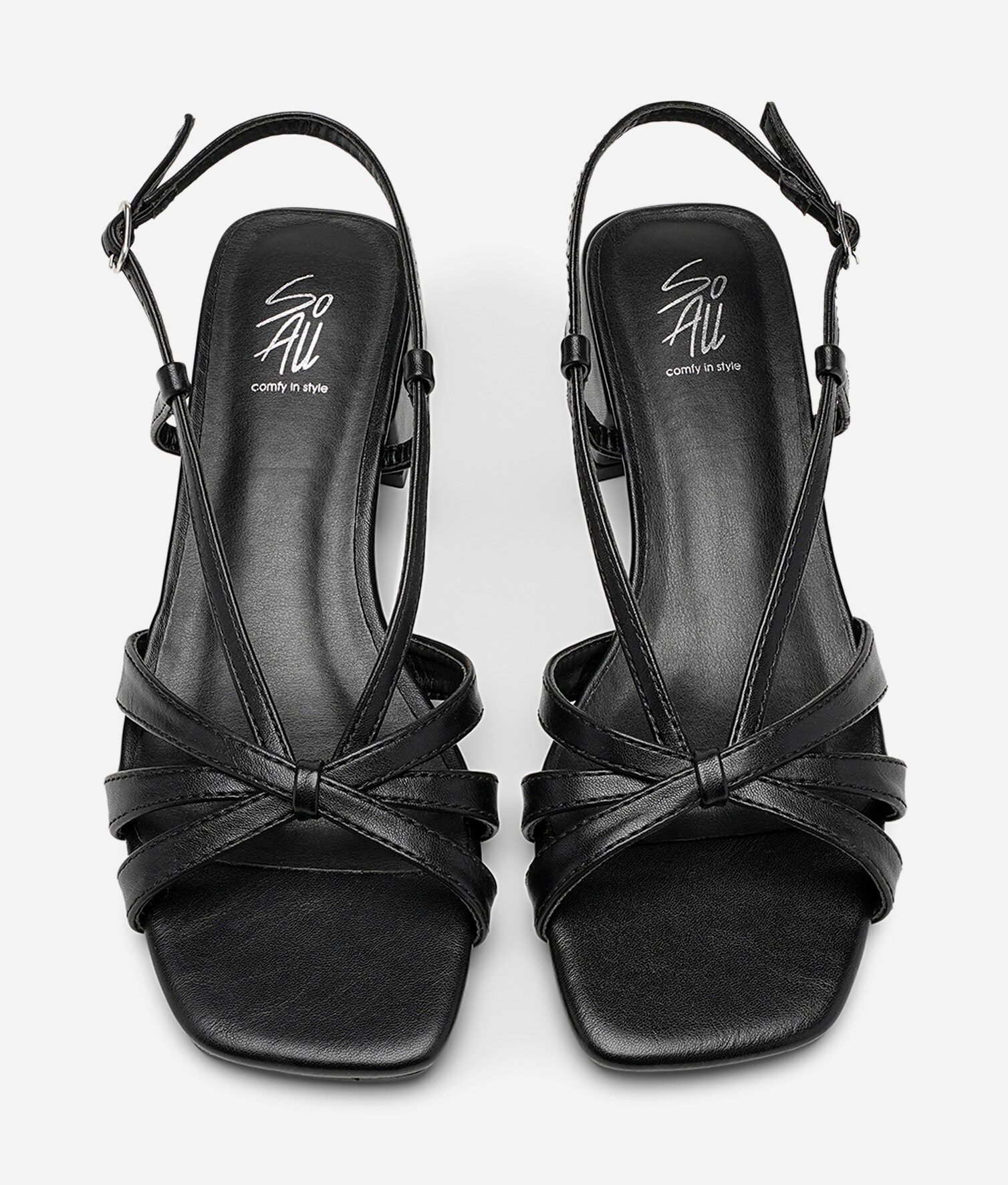 SO ALL, Sandaletter med remmar Svarta