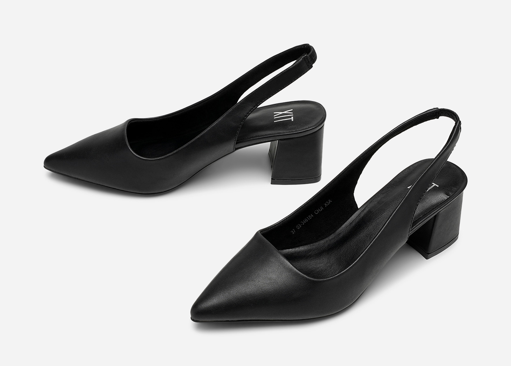 XIT, Pumps med slingback Svarta