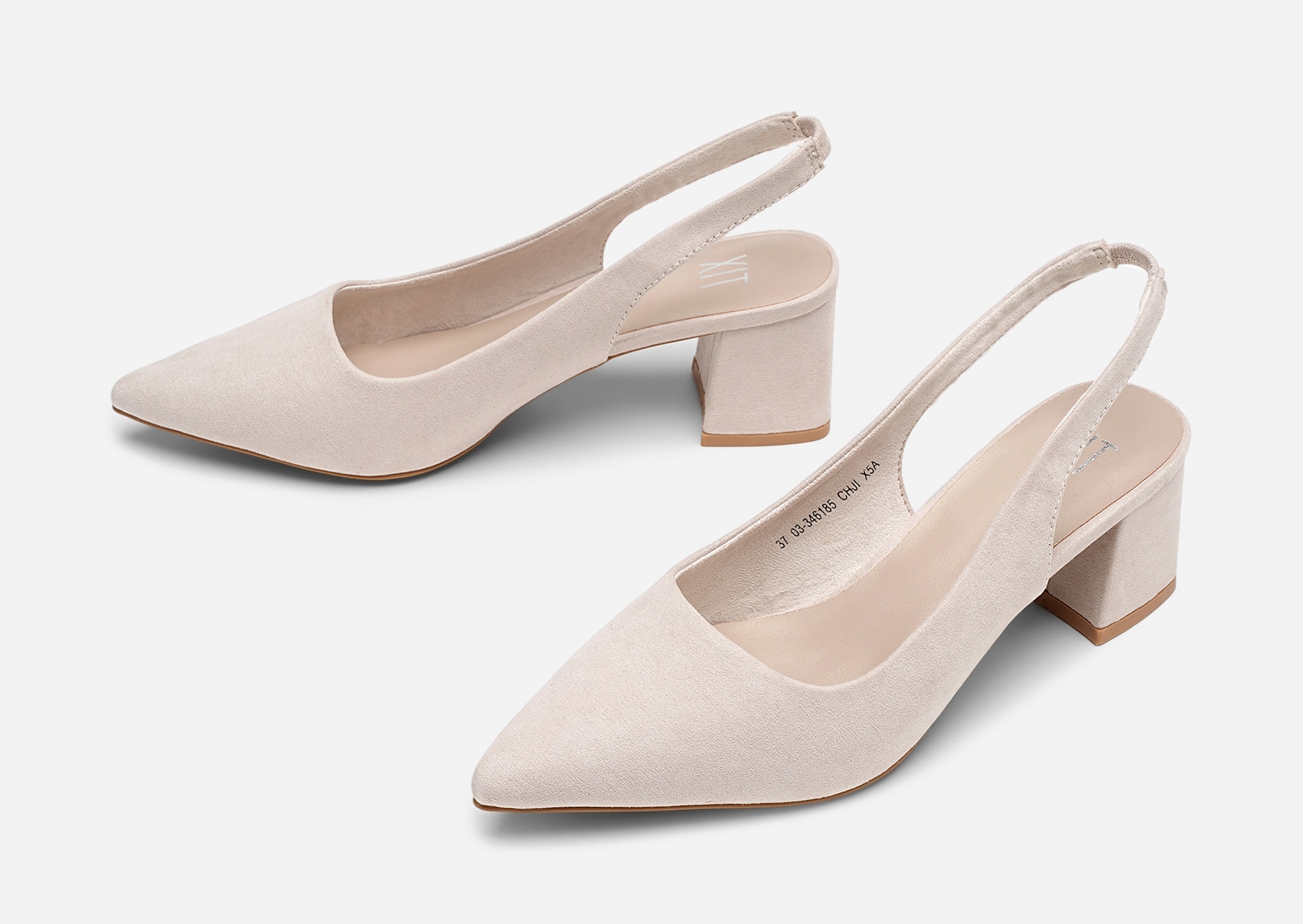 XIT, Pumps med slingback Beigea