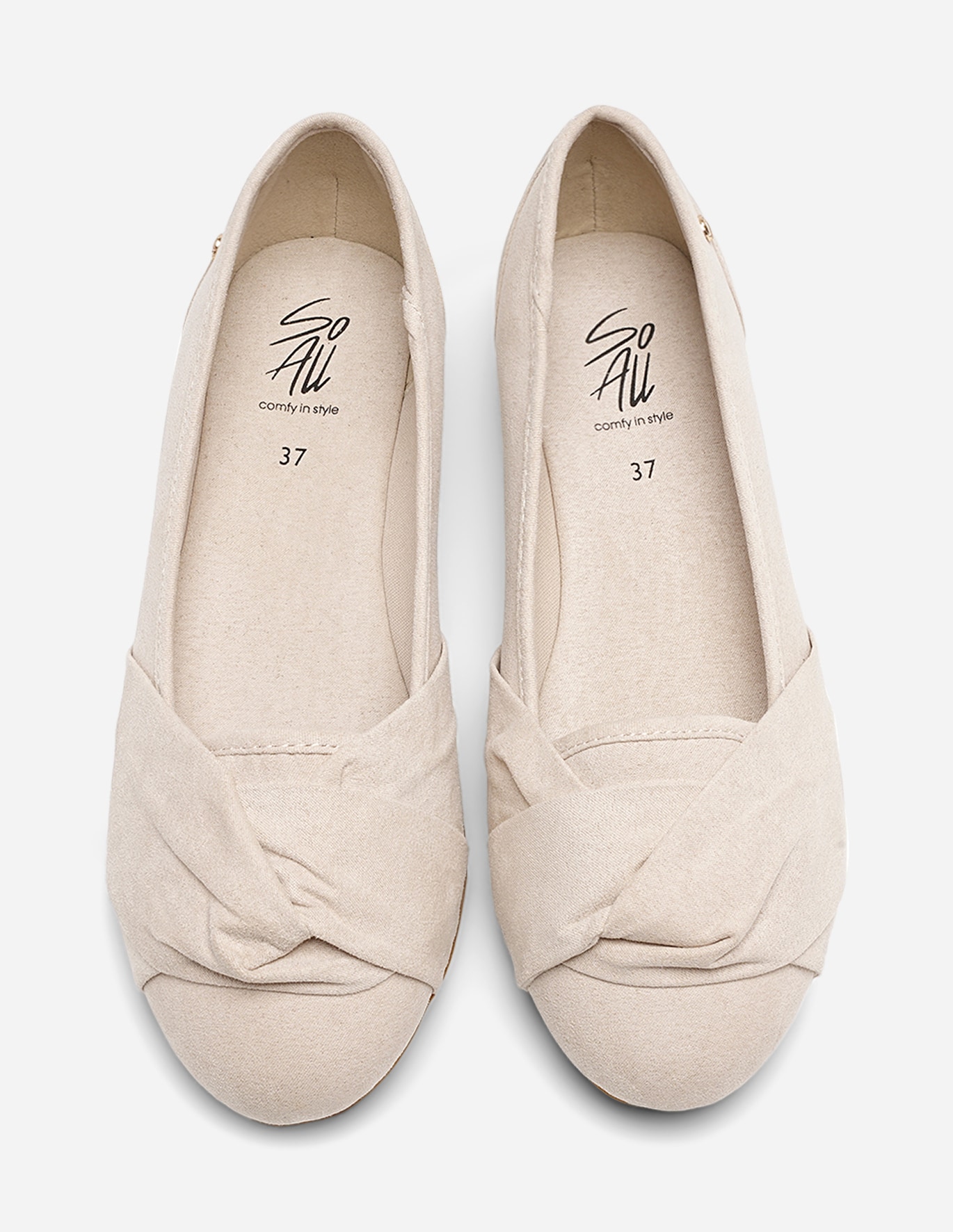 SO ALL, Ballerinaskor Beigea