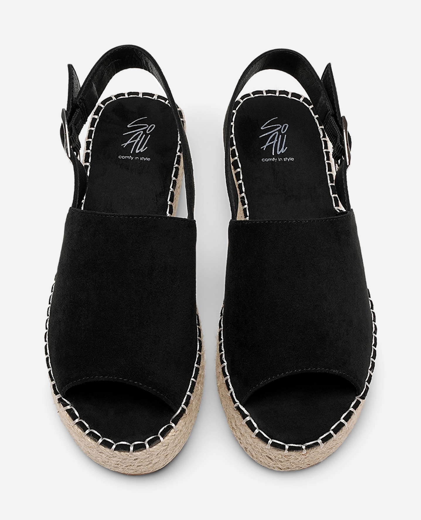 SO ALL, Sandaler med repsula Svarta