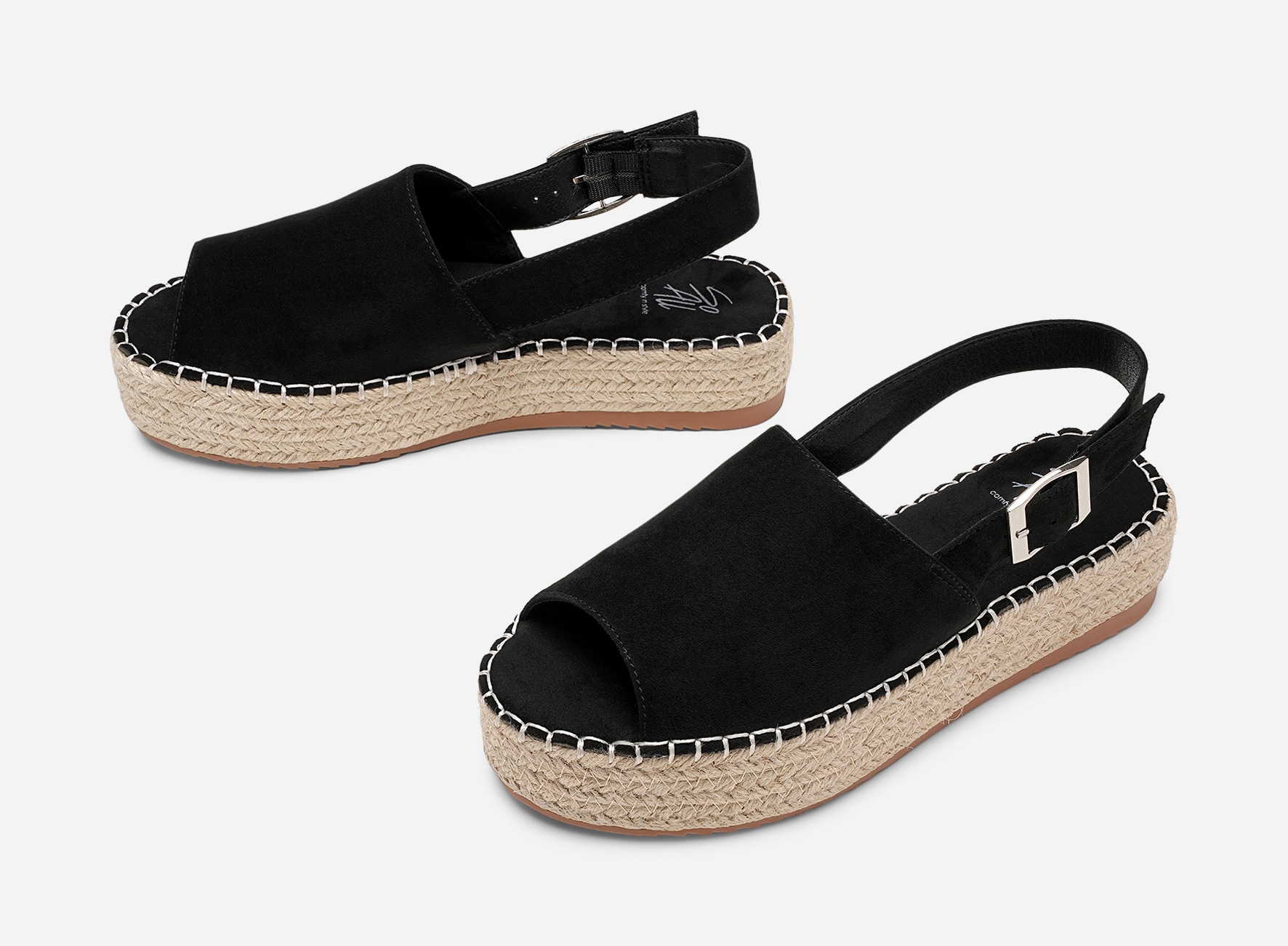 SO ALL, Sandaler med repsula Svarta