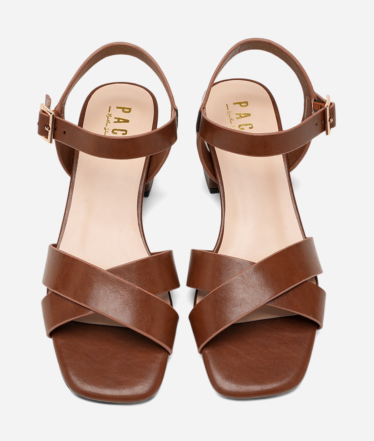 PACE, Sandaletter med remmar Bruna