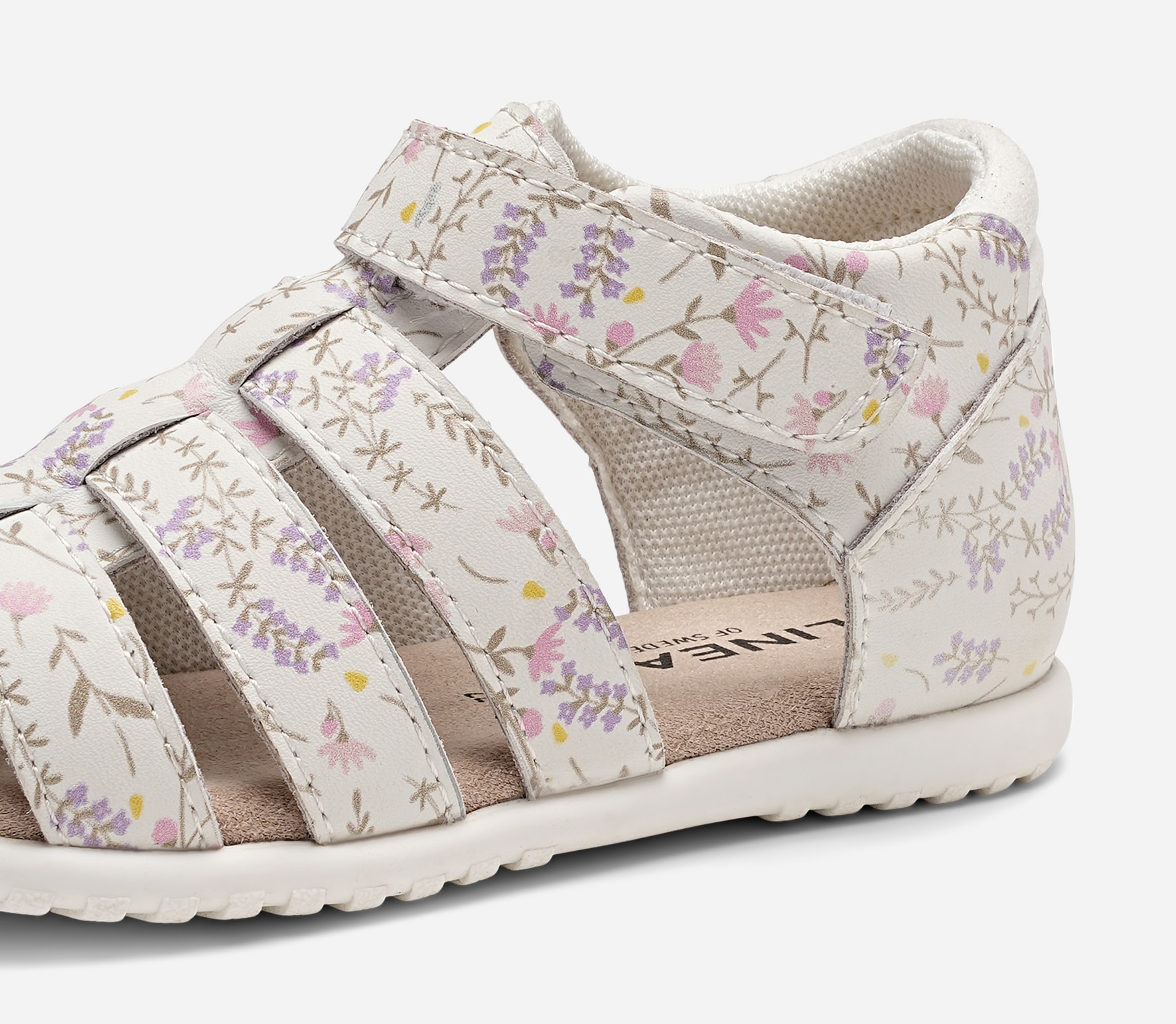 DINSKO, Lära-gå- sandaler Vita