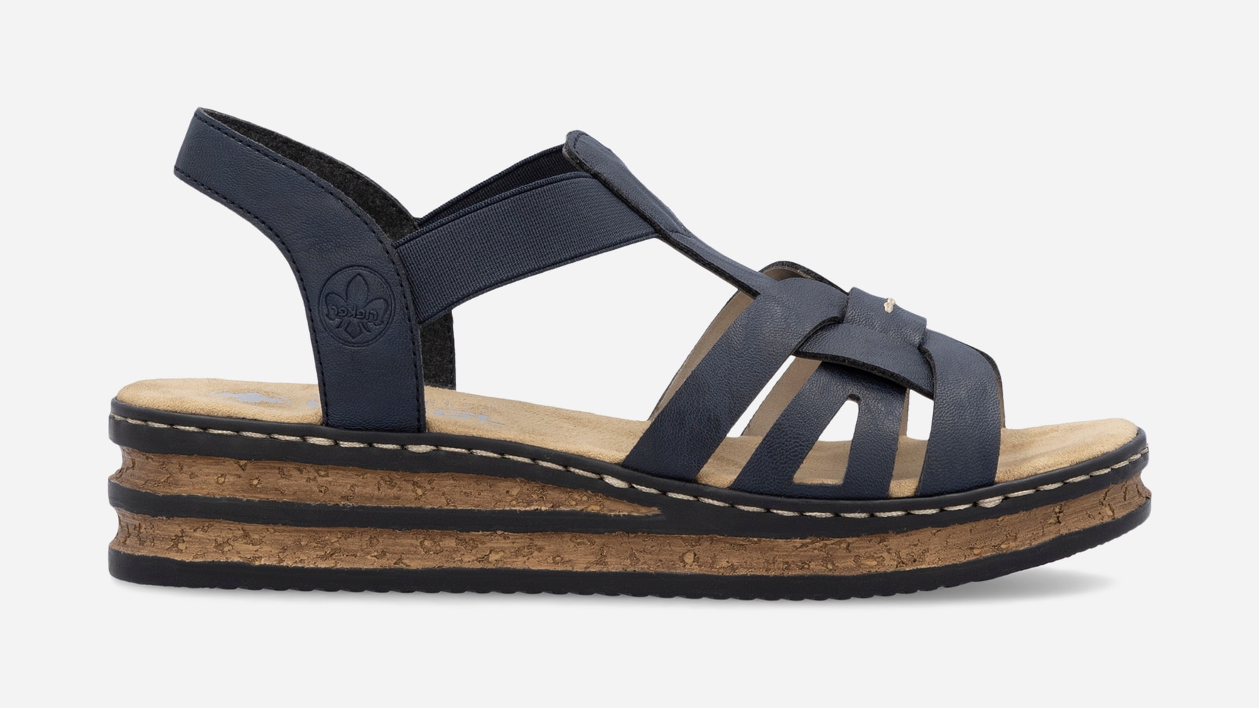 RIEKER, Sandaletter med remmar Blåa