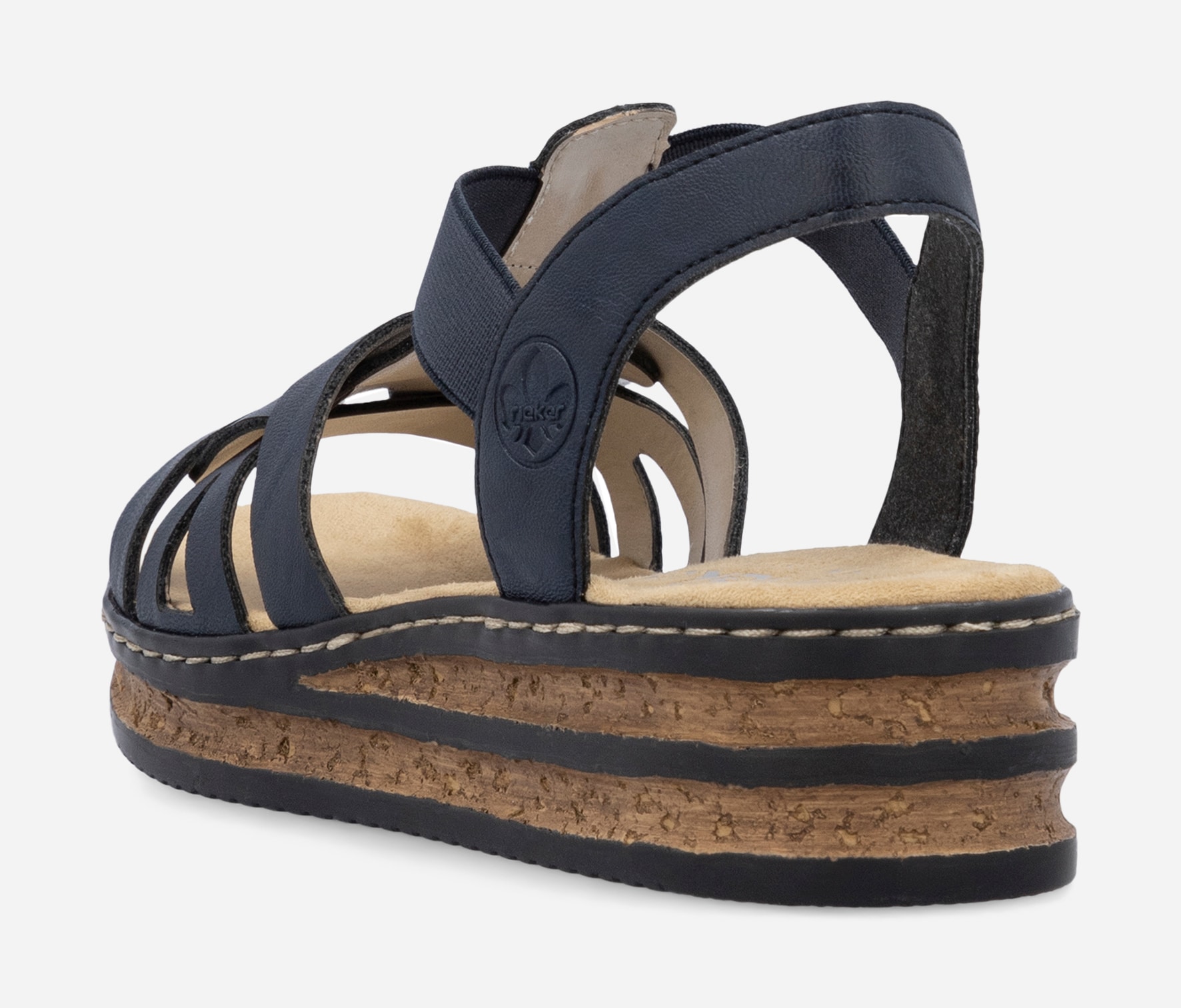 RIEKER, Sandaletter med remmar Blåa