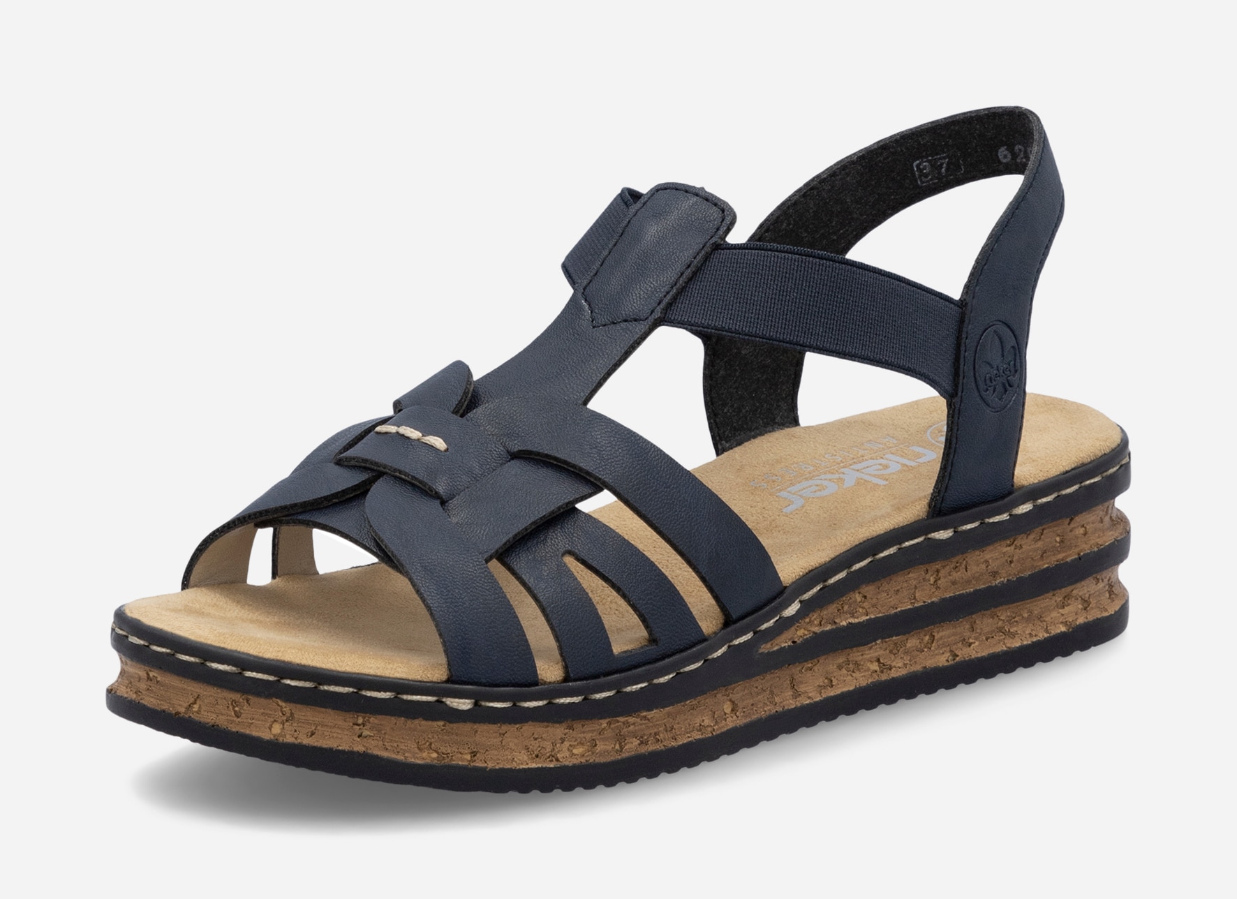 RIEKER, Sandaletter med remmar Blåa