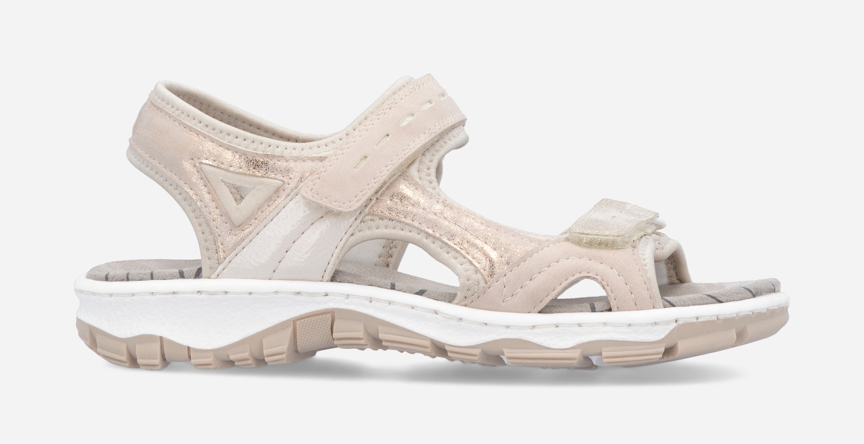 RIEKER, Sandaler med remmar Beigea