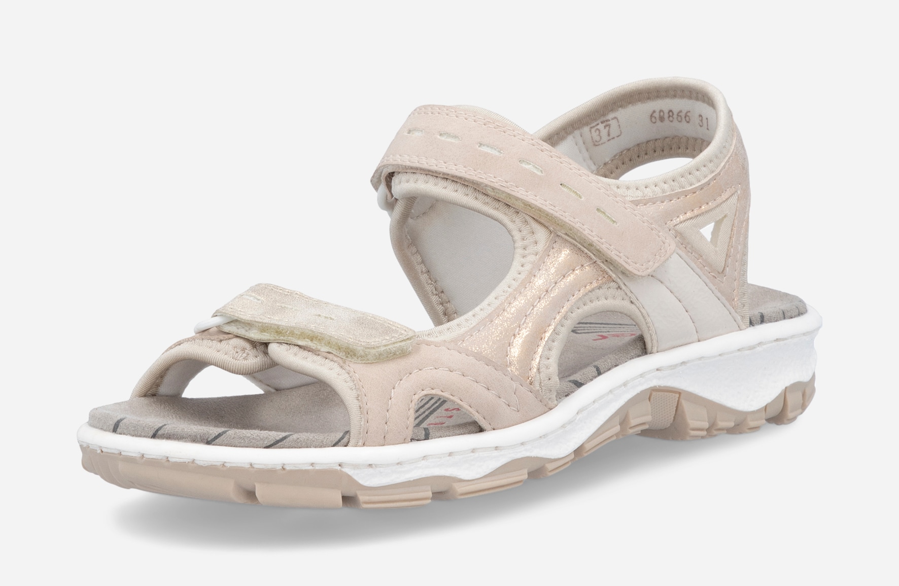 RIEKER, Sandaler med remmar Beigea