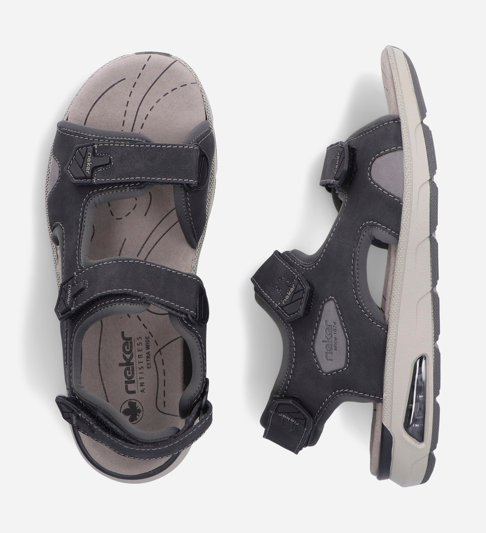 RIEKER, Sandaler Svarta