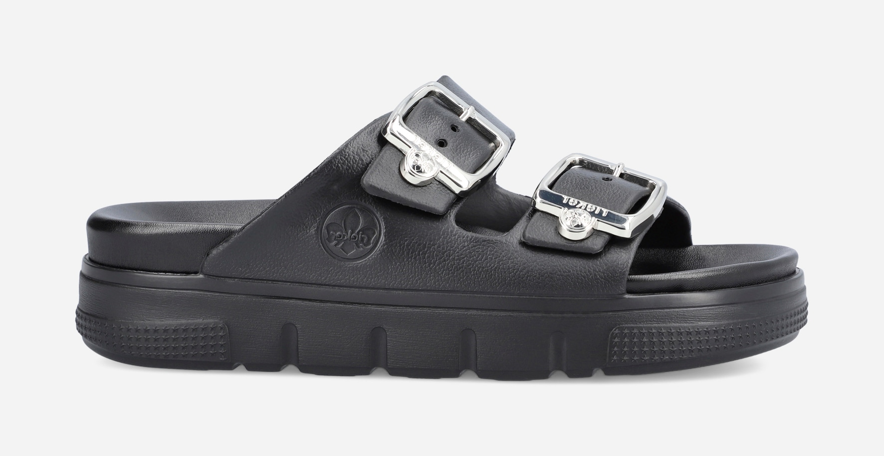 RIEKER, Sandaler med remmar Svarta