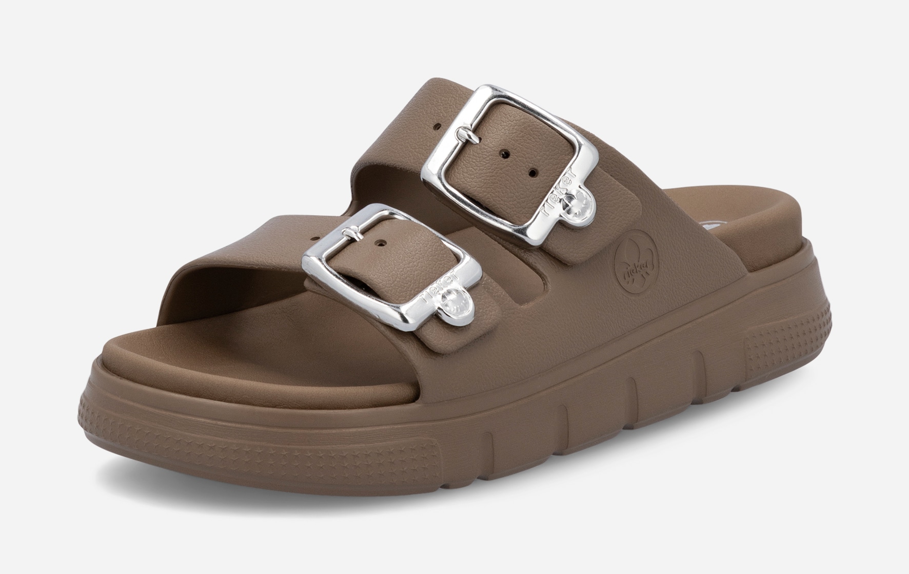 RIEKER, Sandaler med remmar Bruna