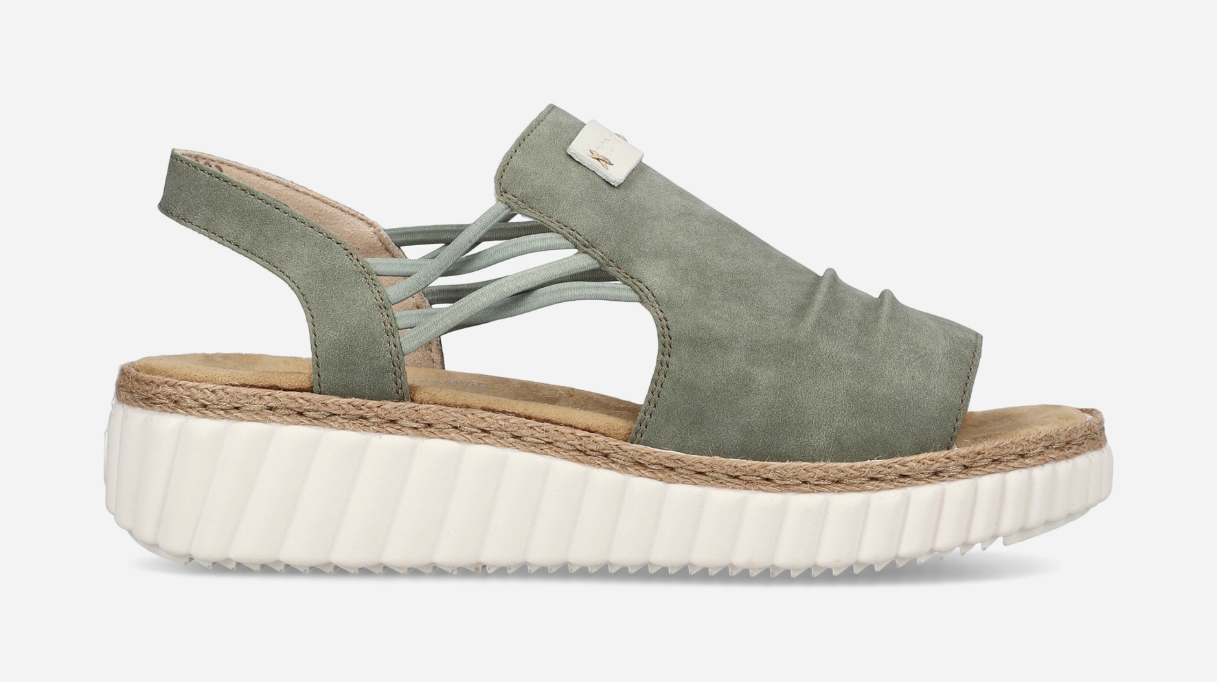 RIEKER, Sandaler med remmar Gröna