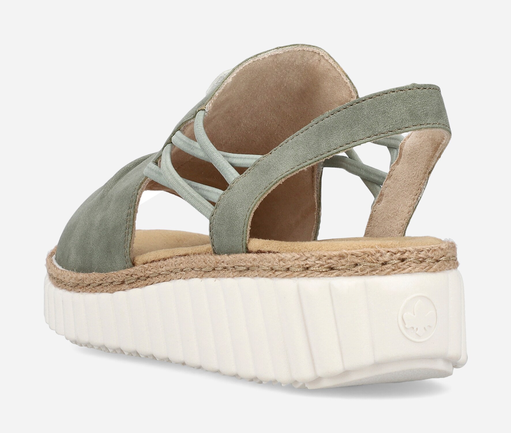 RIEKER, Sandaler med remmar Gröna