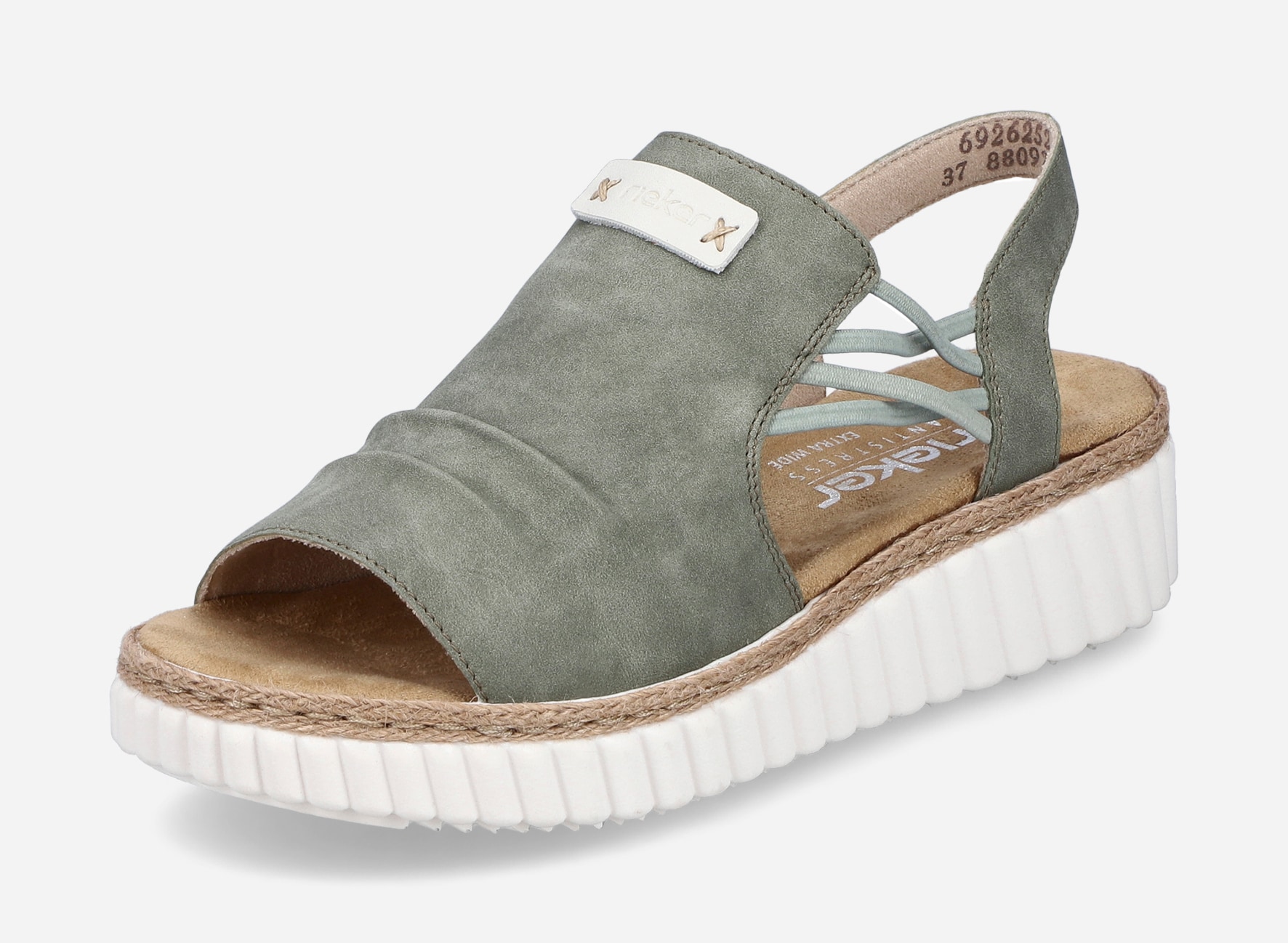RIEKER, Sandaler med remmar Gröna