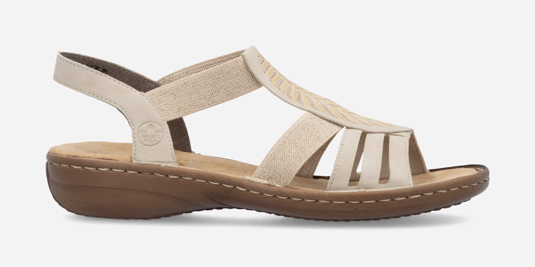 RIEKER, Sandaler med remmar Beigea