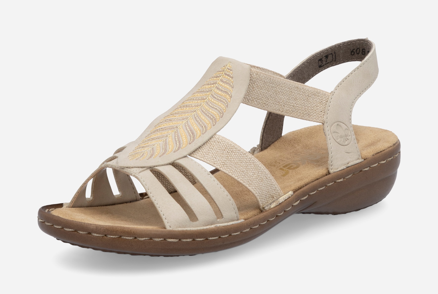 RIEKER, Sandaler med remmar Beigea