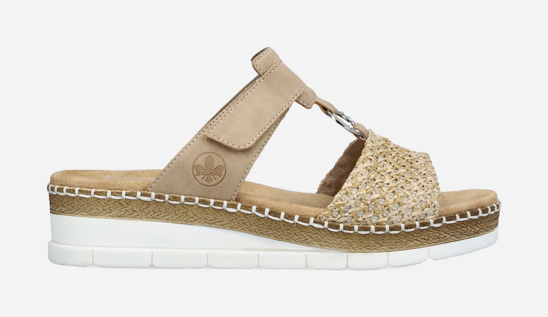 RIEKER, Sandaler med remmar Beigea