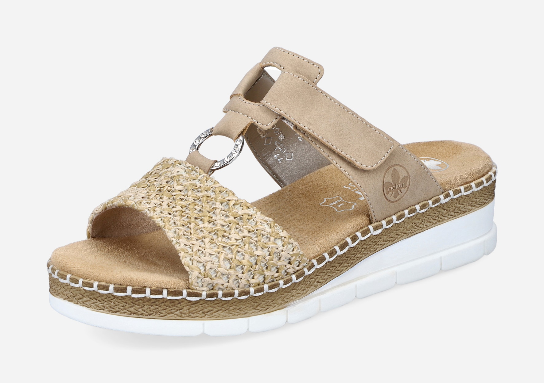 RIEKER, Sandaler med remmar Beigea