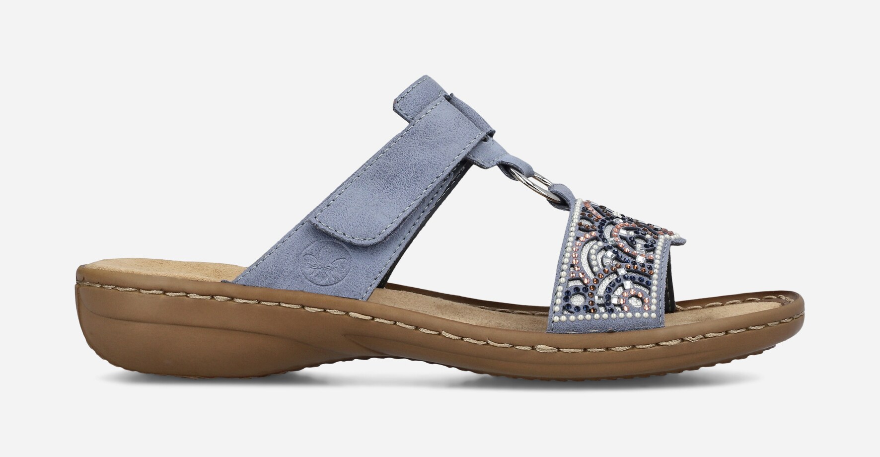 RIEKER, Sandaler med remmar Blåa