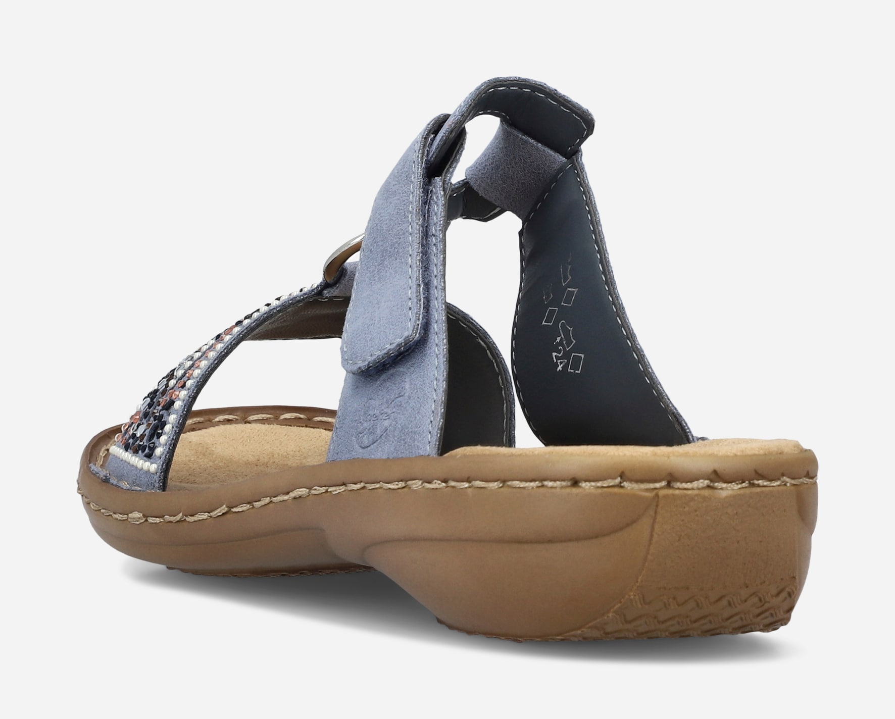 RIEKER, Sandaler med remmar Blåa