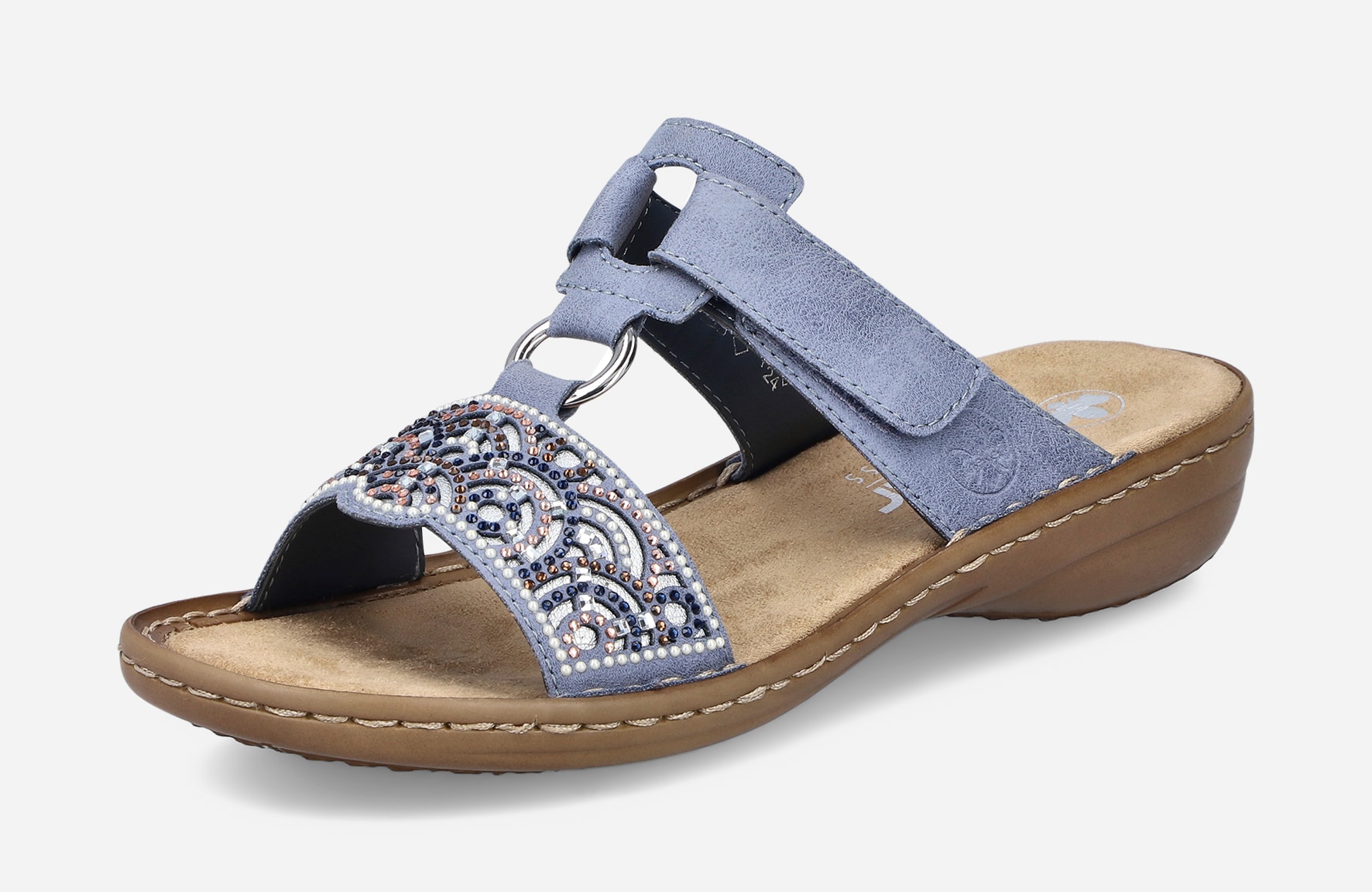 RIEKER, Sandaler med remmar Blåa