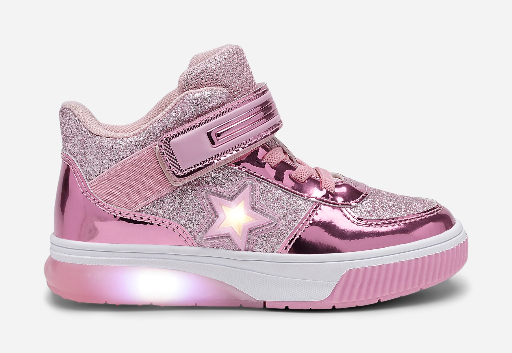 DINSKO, Blinkande höga sneakers Rosa