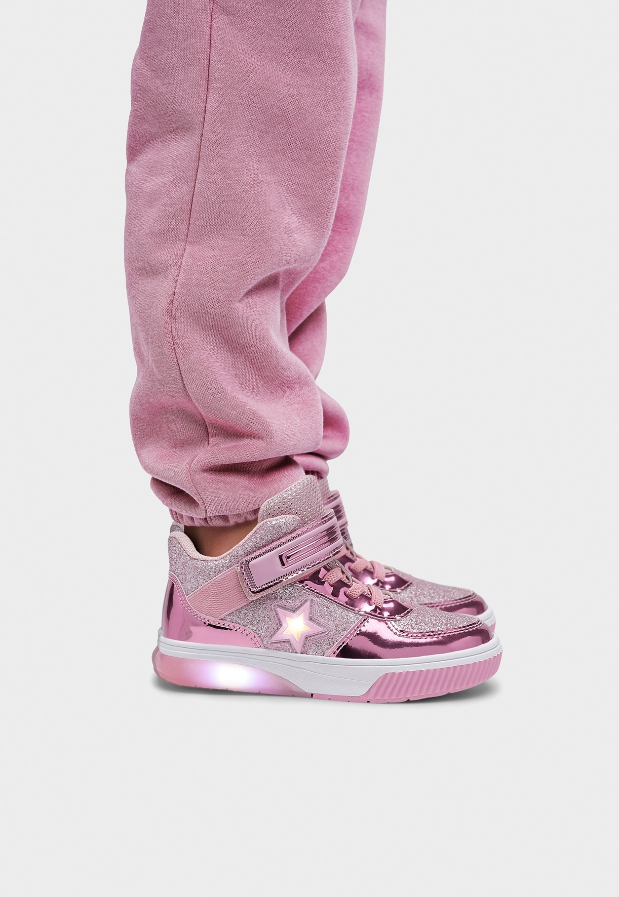 DINSKO, Blinkande höga sneakers Rosa