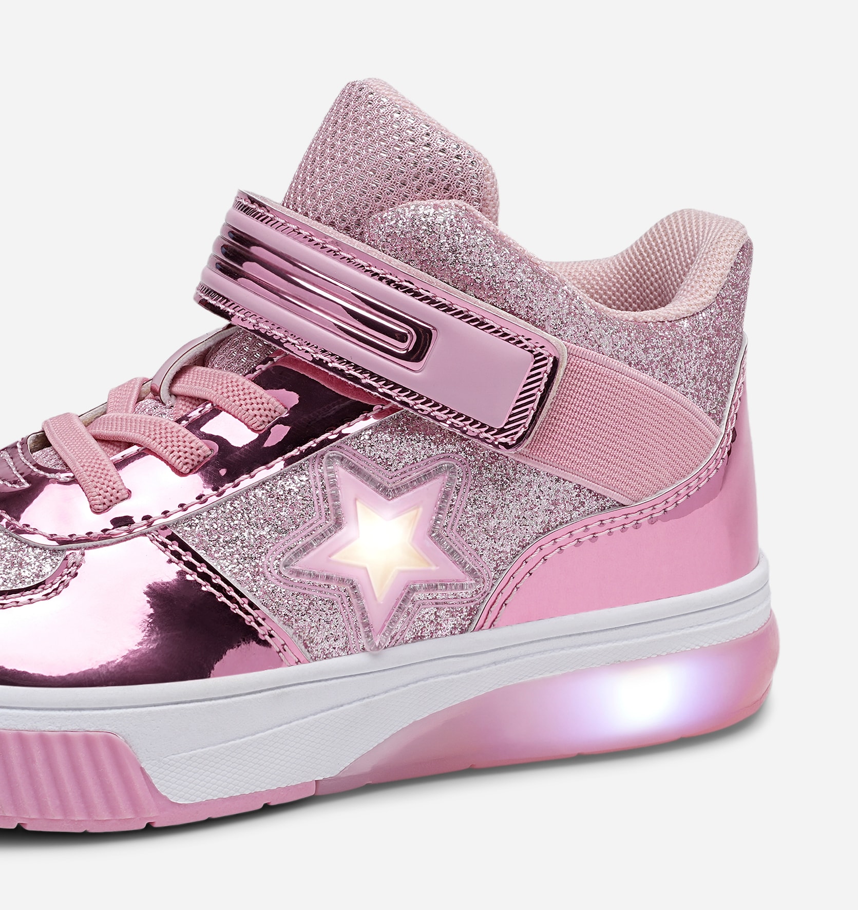 DINSKO, Blinkande höga sneakers Rosa