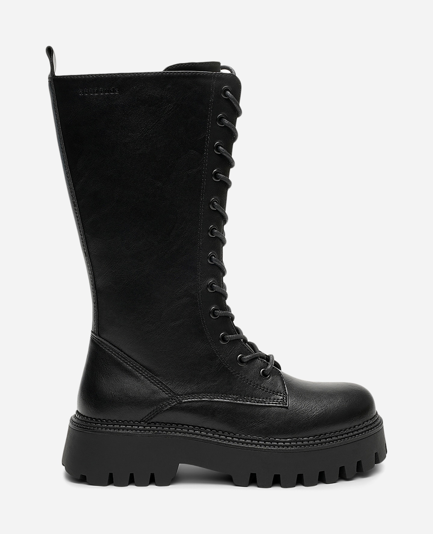 ATTITUDE, Stövlar med snörning Svarta