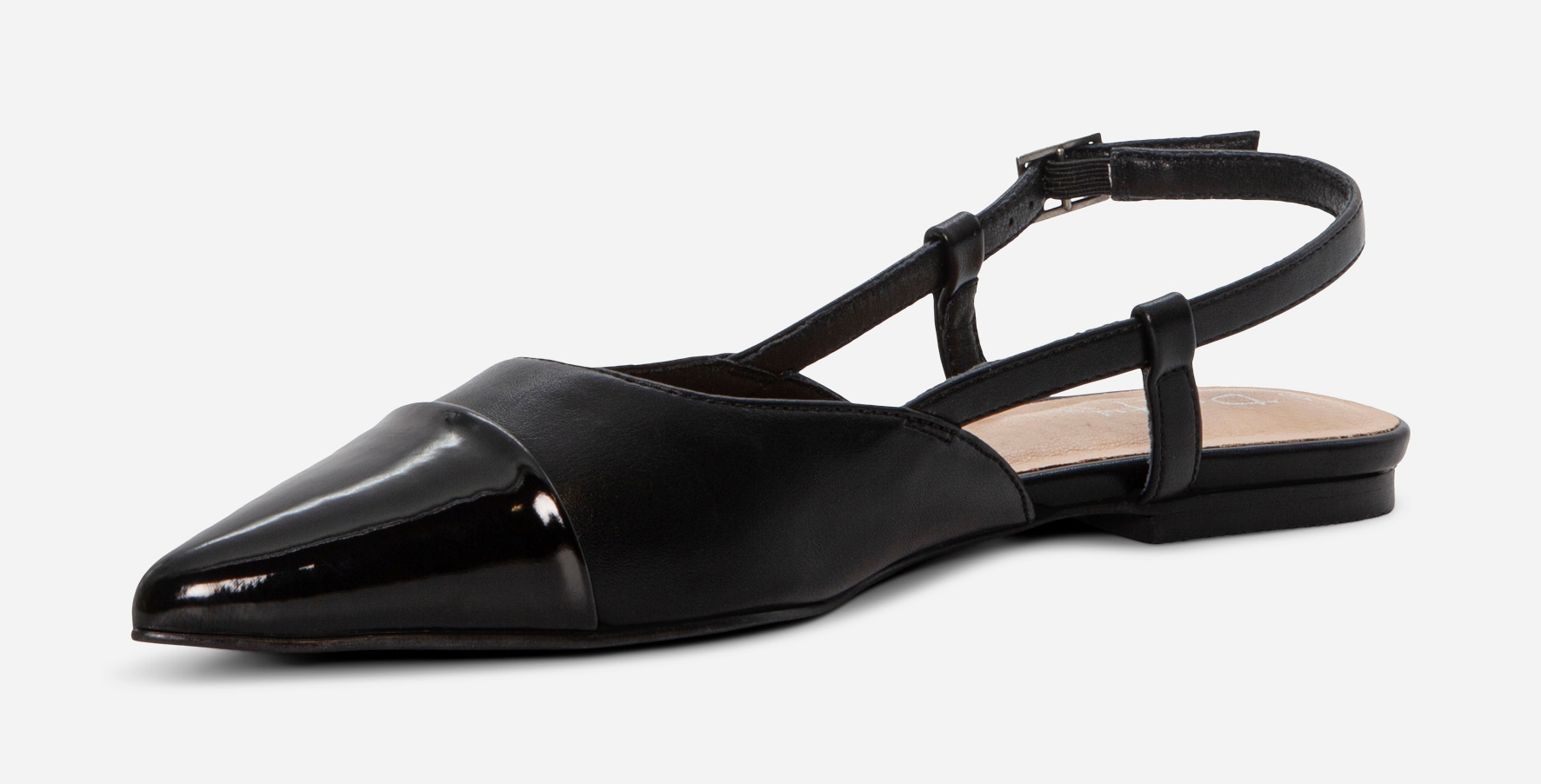 DUFFY, Ballerinaskor med slingback Svarta
