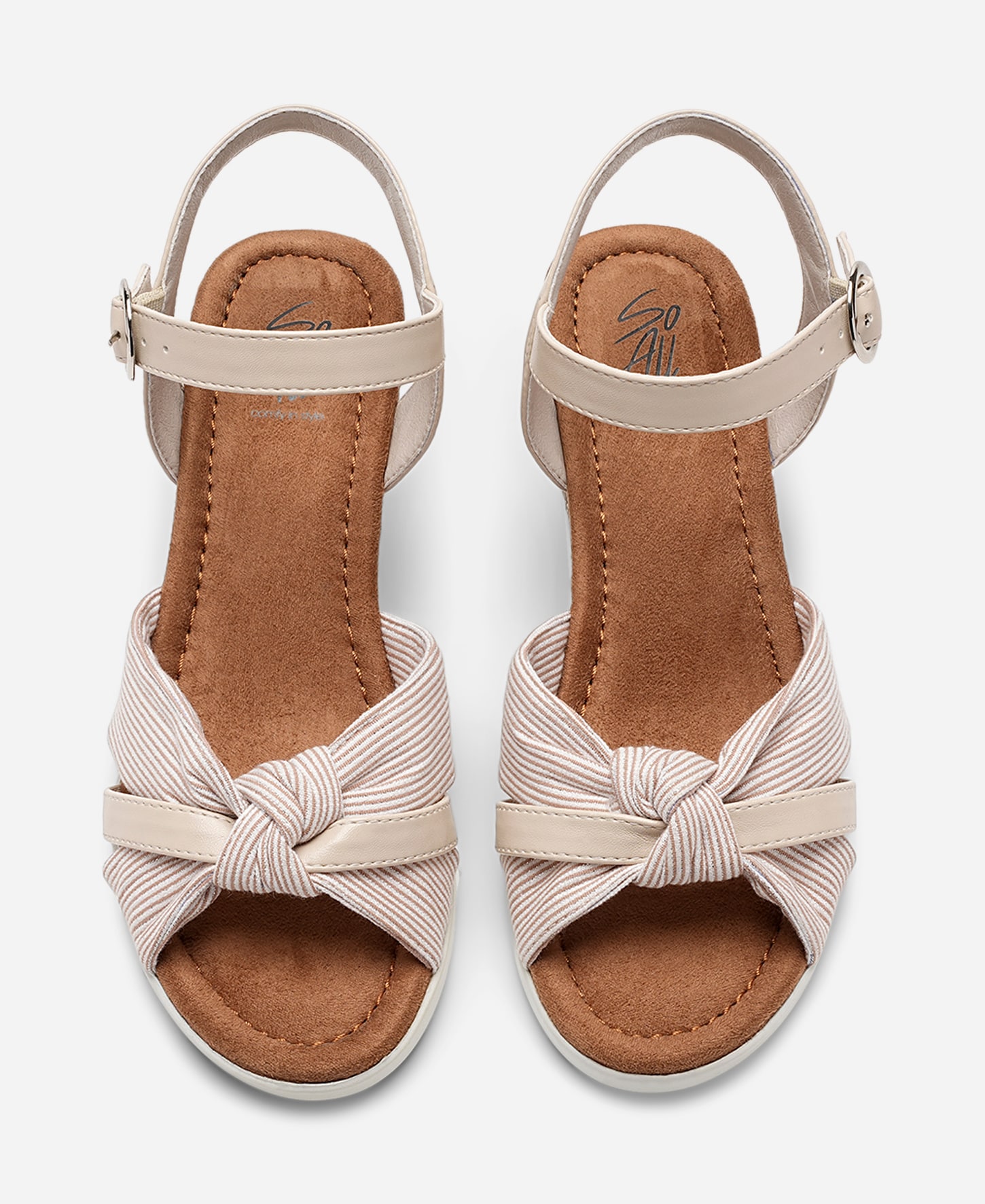 SO ALL, Sandaletter med remmar Beigea