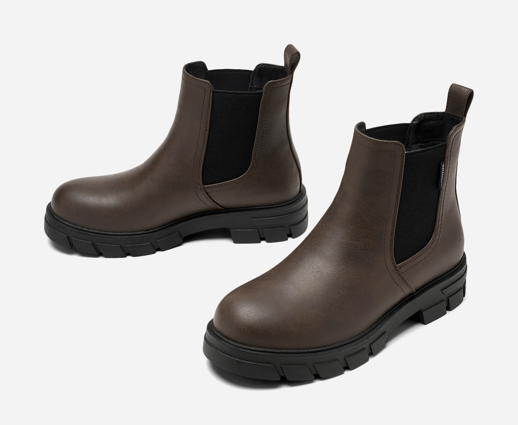 SO ALL, Varmfodrade boots med inbyggd brodd Bruna