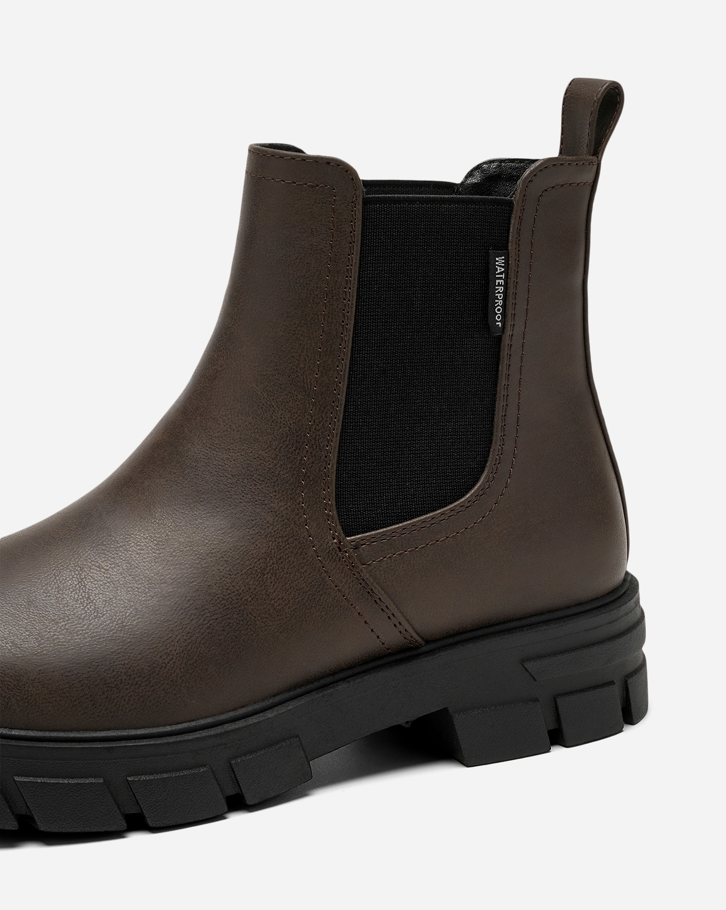 SO ALL, Varmfodrade boots med inbyggd brodd Bruna