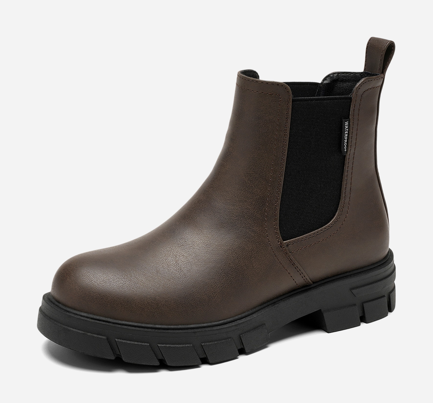 SO ALL, Varmfodrade boots med inbyggd brodd Bruna
