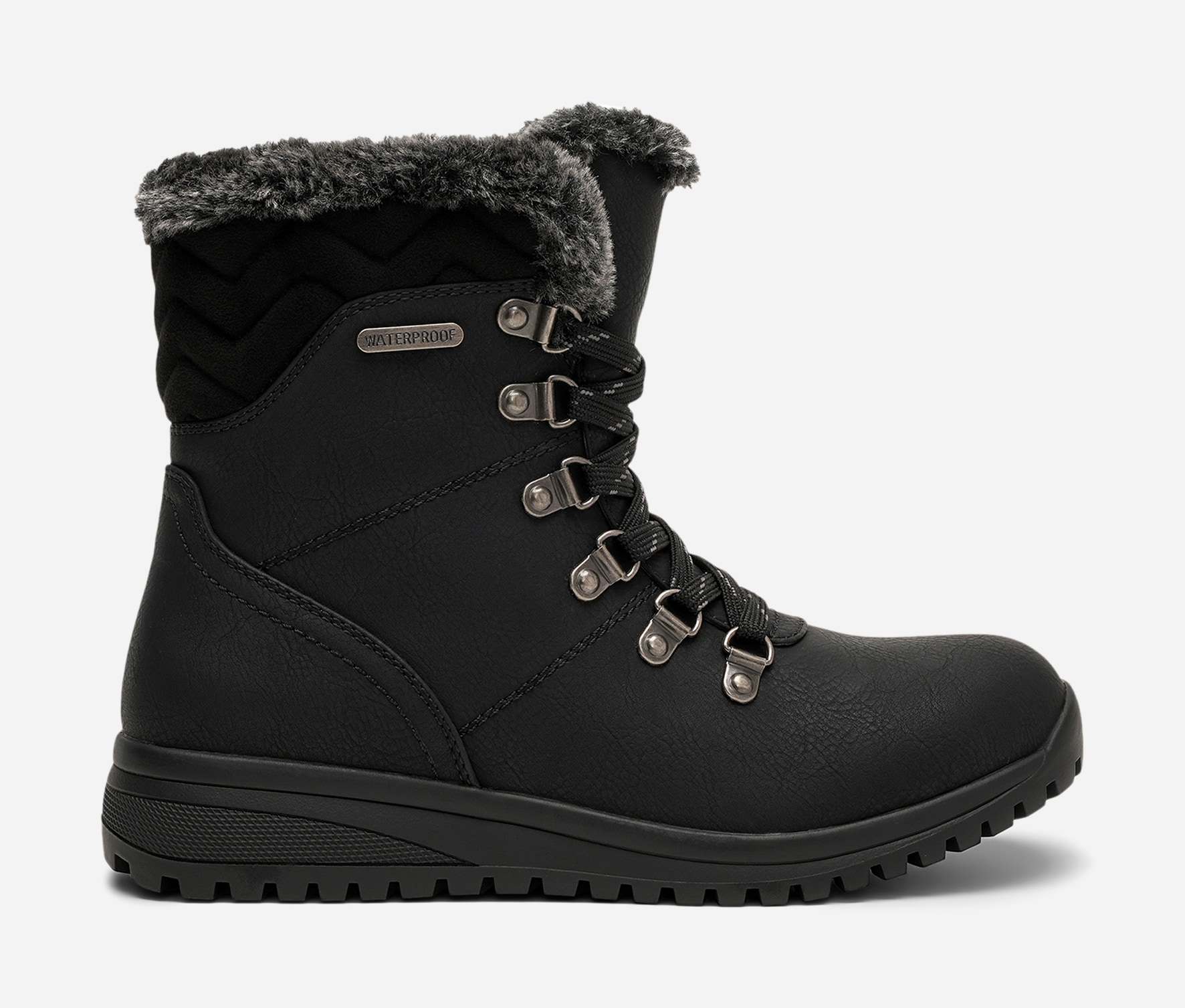 SO ALL, Varmfodrade kängor waterproof Svarta