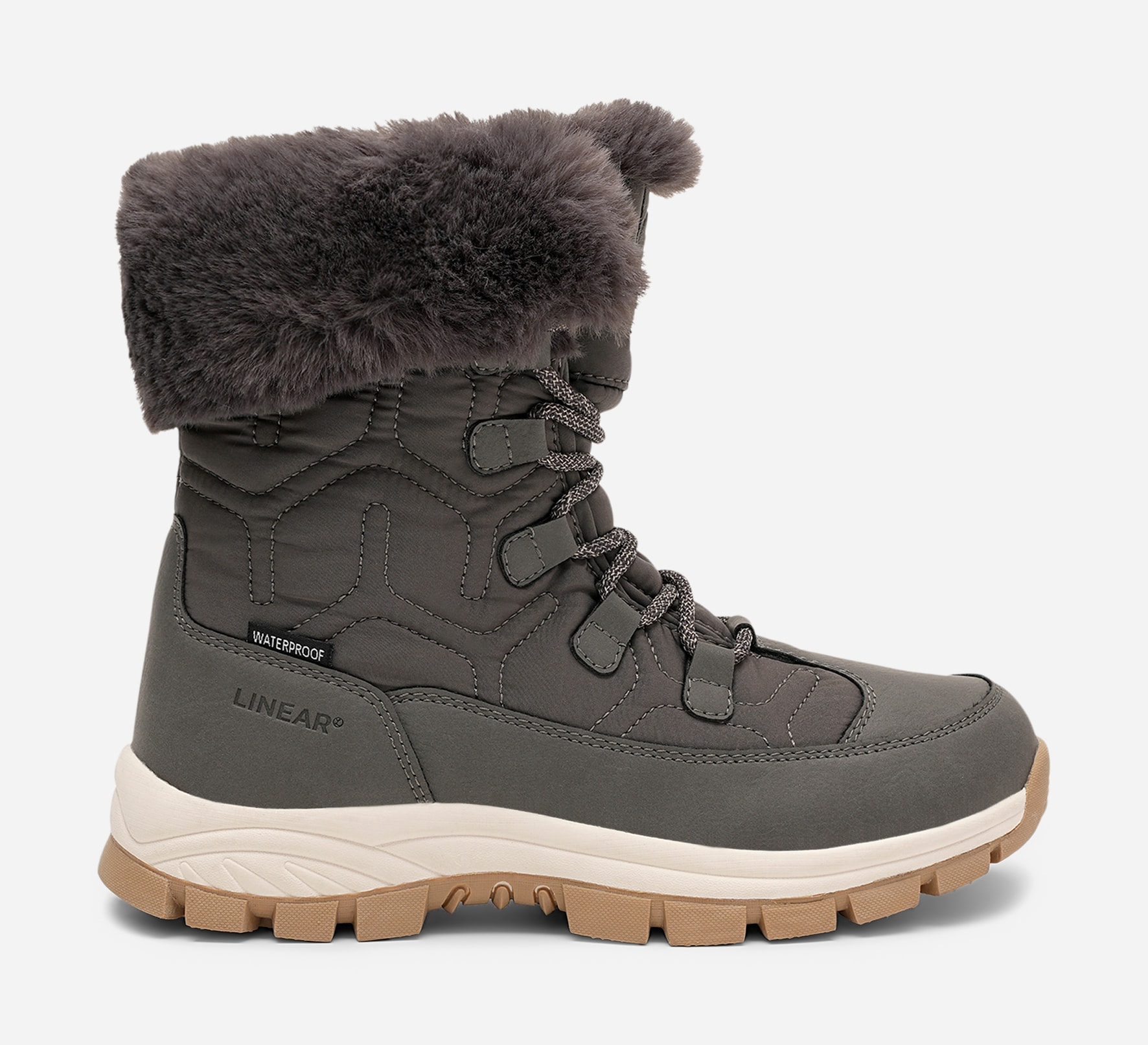 LINEAR, Varmfodrade kängor waterproof Gråa