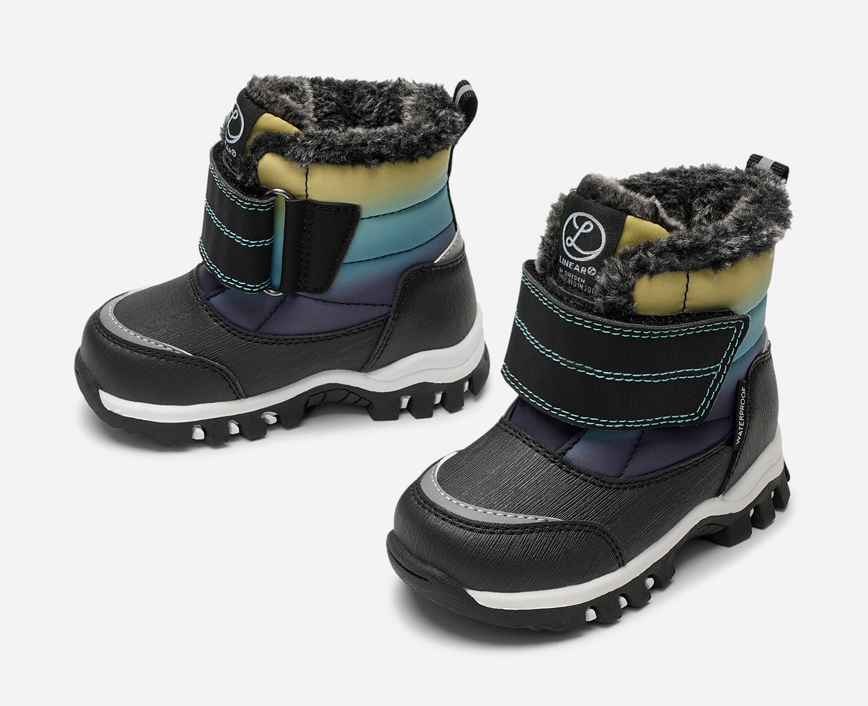 LINEAR, Varmfodrade kängor waterproof Svarta