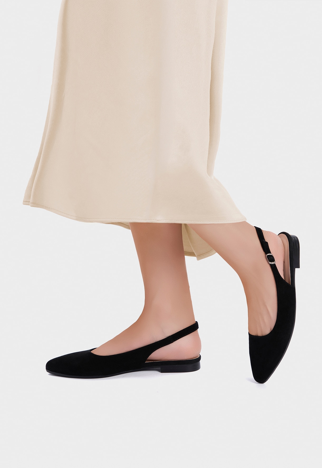 PACE, Ballerinaskor med slingback Svarta