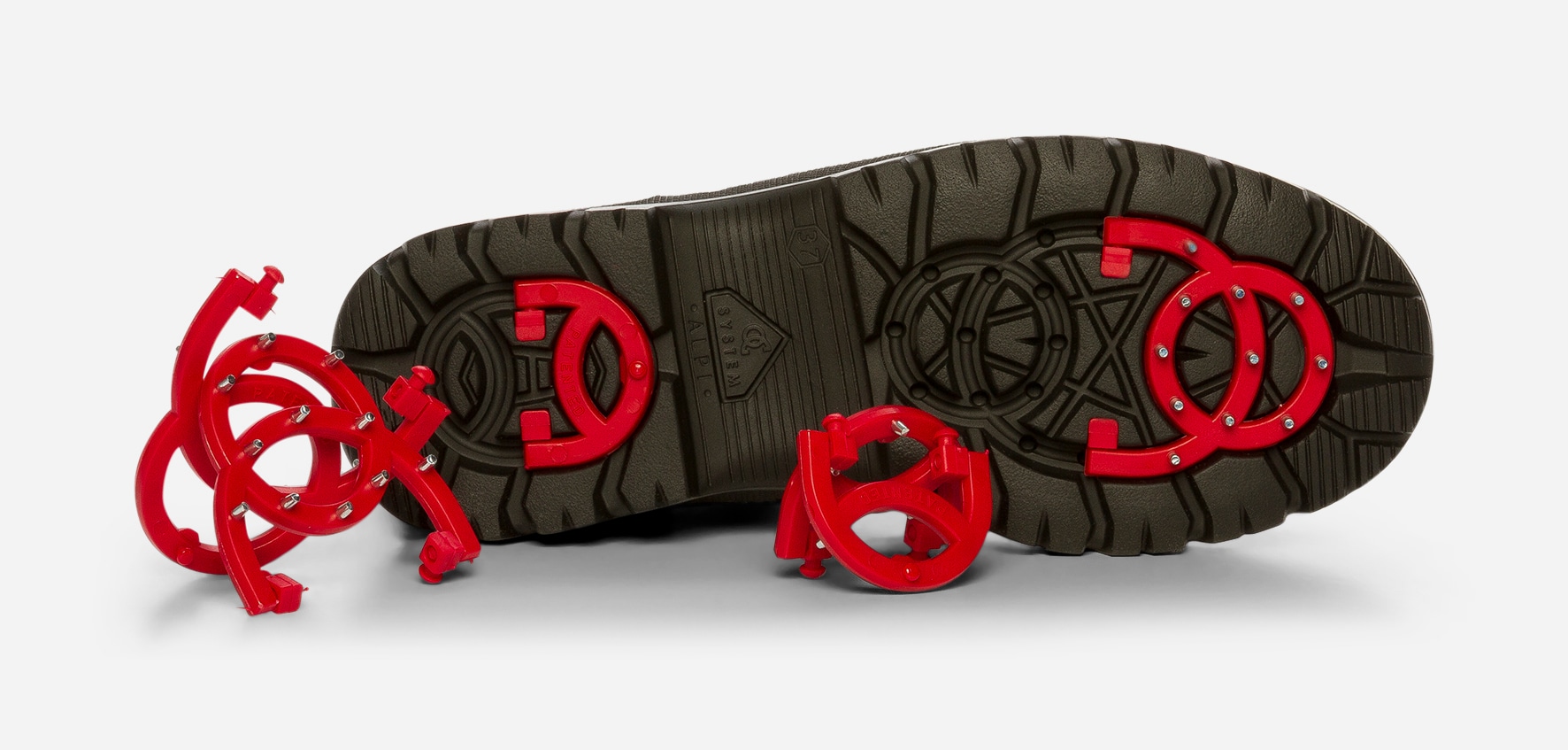 RIEKER, Broddar, bredd 60mm, stl 36-42 Röda