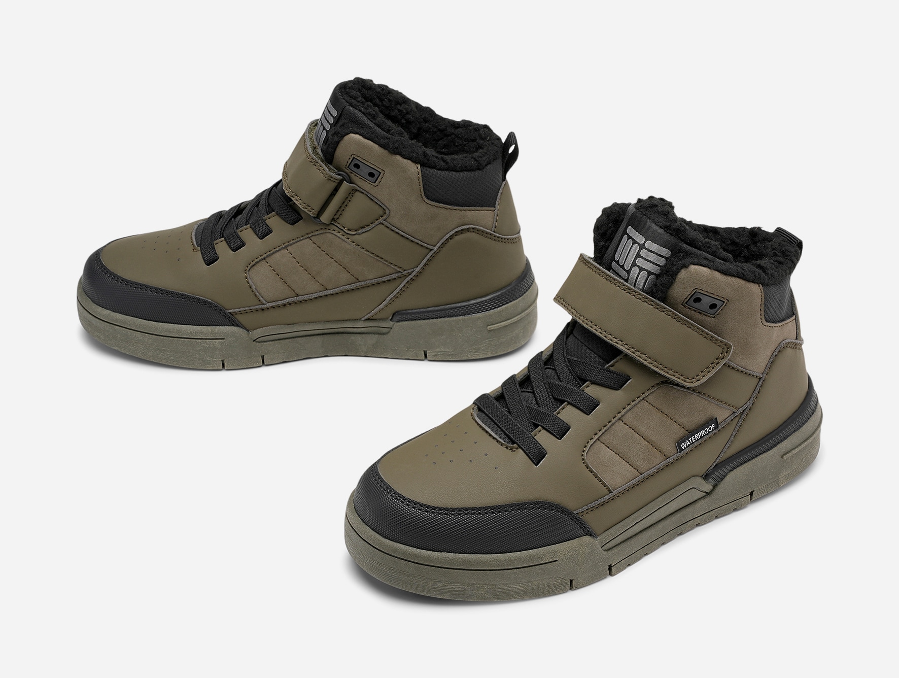 DINSKO, Varmfodrade höga sneakers waterproof Gröna