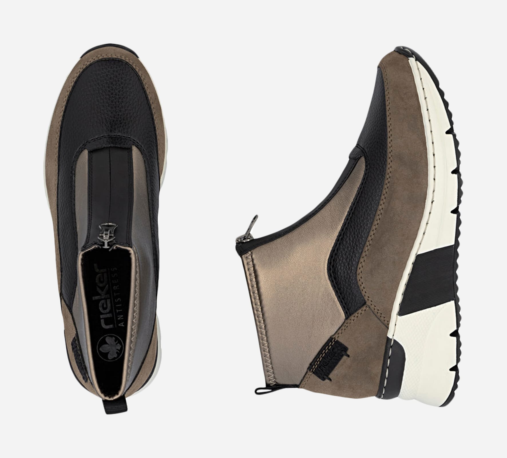 RIEKER, Höga sneakers Bruna