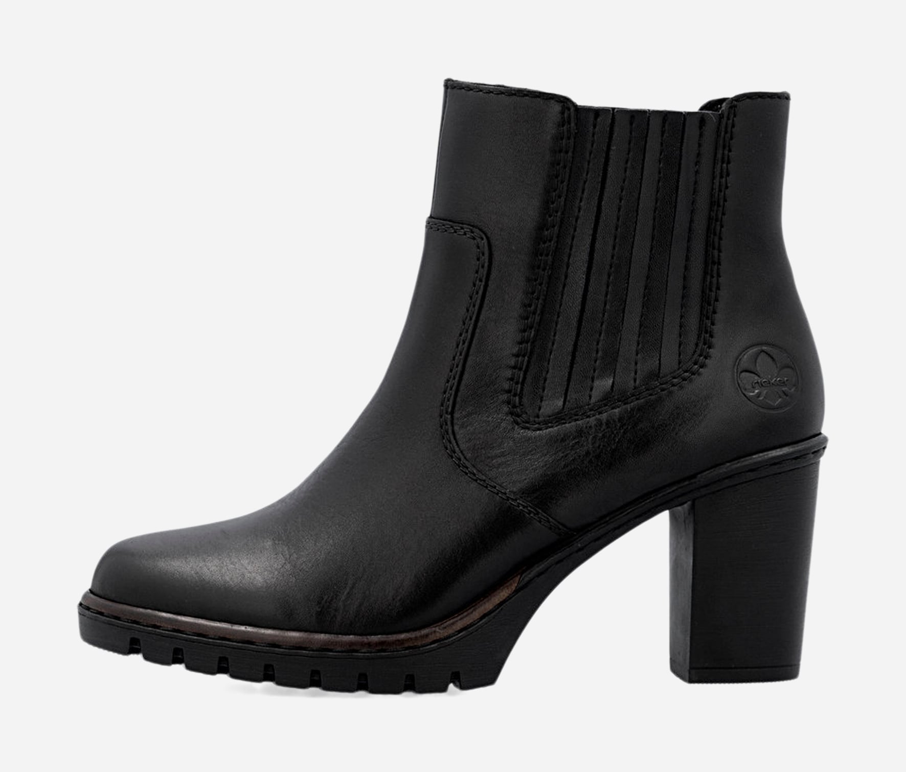 RIEKER, Boots med spänne Svarta