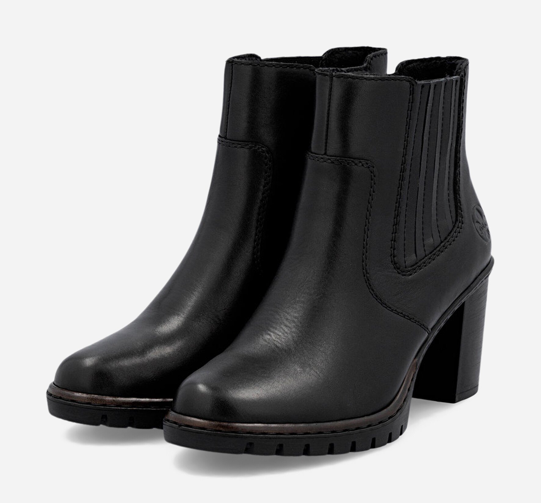 RIEKER, Boots med spänne Svarta