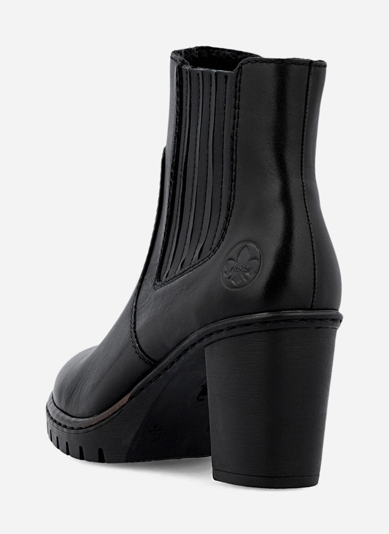 RIEKER, Boots med spänne Svarta